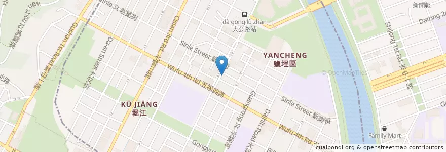 Mapa de ubicacion de MARS睦工場 en 타이완, 가오슝시, 옌청구.