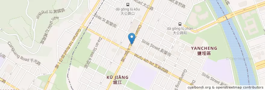 Mapa de ubicacion de 高雄阿婆冰 en Taiwan, Kaohsiung, 鹽埕區.