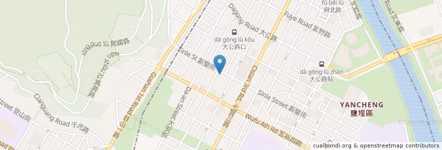 Mapa de ubicacion de 鴨肉珍 en 臺灣, 高雄市, 鹽埕區.