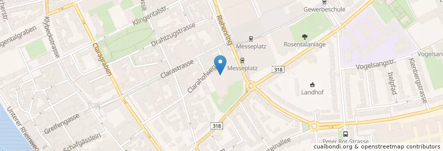 Mapa de ubicacion de Kongresszentrum en Switzerland, Basel-City, Basel.