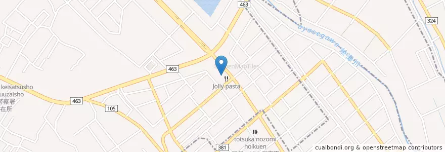 Mapa de ubicacion de Jolly pasta en Japonya, 埼玉県, さいたま市, 緑区.