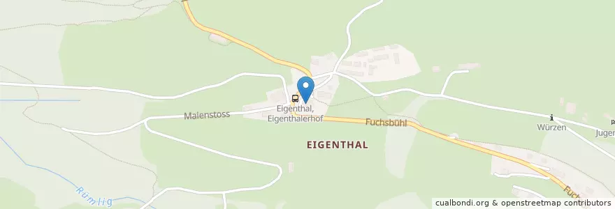 Mapa de ubicacion de Eigenthalerhof en Suíça, Luzern, Schwarzenberg.