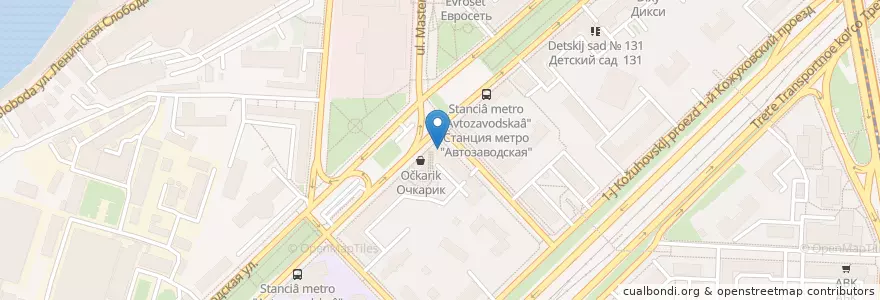 Mapa de ubicacion de Уралсиб en Россия, Центральный Федеральный Округ, Москва, Южный Административный Округ, Даниловский Район.