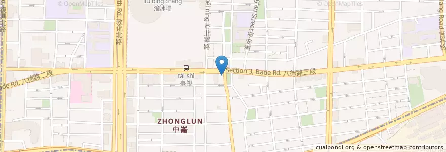 Mapa de ubicacion de 東京醬油拉麵蘭丸 en Tayvan, 新北市, Taipei, 松山區.
