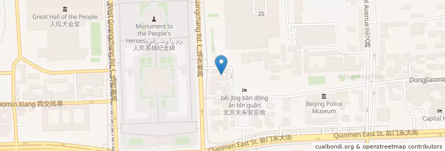 Mapa de ubicacion de 北京公安局地安门分局 en China, Pequim, Hebei, 东城区.