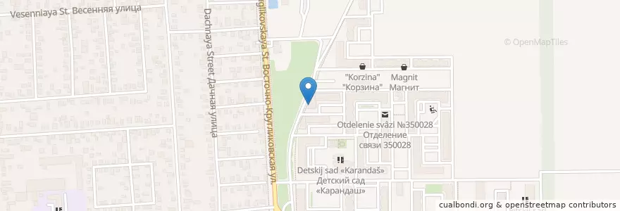 Mapa de ubicacion de «Кафе Крема» en Rusia, Южный Федеральный Округ, Krai De Krasnodar, Городской Округ Краснодар.