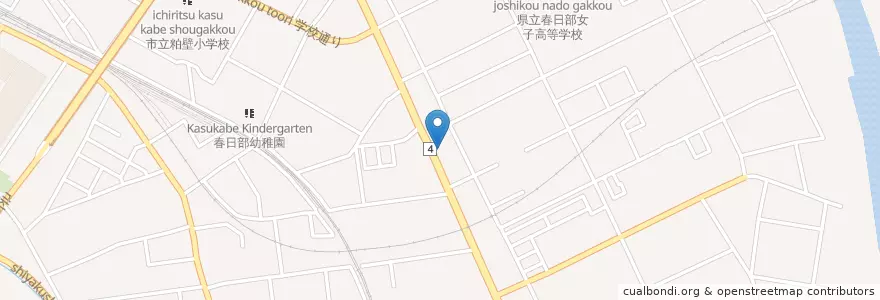 Mapa de ubicacion de ENEOS en Japão, 埼玉県, 春日部市.