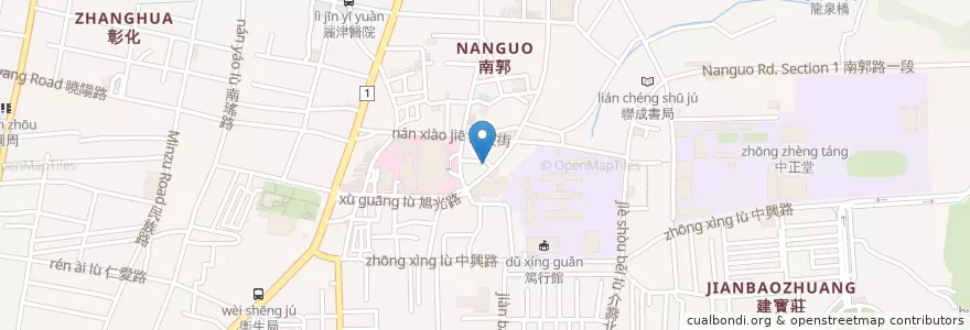 Mapa de ubicacion de 和樂水果行素食 en تایوان, 臺灣省, شهرستان جانگوآ, 彰化市.
