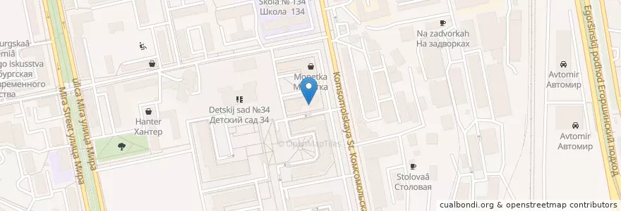 Mapa de ubicacion de Кулинария en Russia, Уральский Федеральный Округ, Свердловская Область, Городской Округ Екатеринбург.