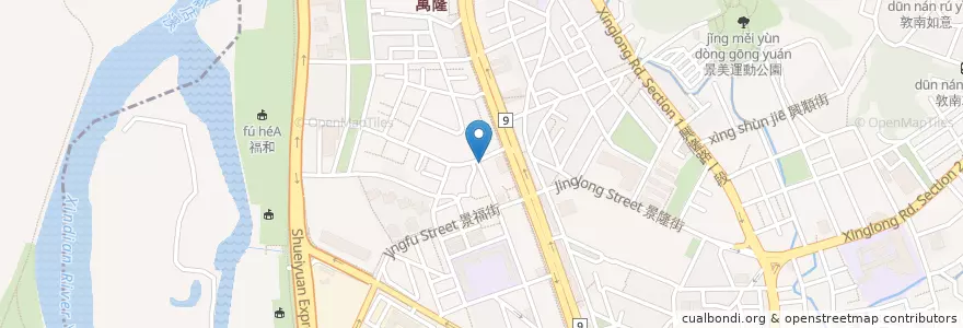Mapa de ubicacion de 三馫麵飯館 en Taiwán, Nuevo Taipéi, Taipéi, 文山區.