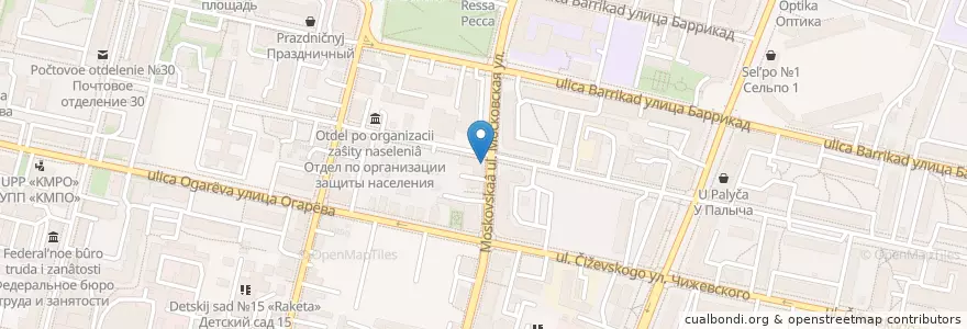 Mapa de ubicacion de Суши-бар "Кавасаки" en Rusia, Distrito Federal Central, Óblast De Kaluga, Городской Округ Калуга.
