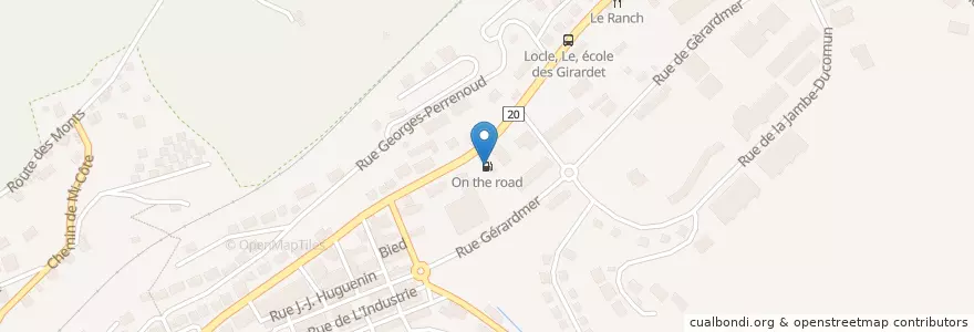 Mapa de ubicacion de Esso en Schweiz/Suisse/Svizzera/Svizra, Neuchâtel, District Du Locle, Le Locle.