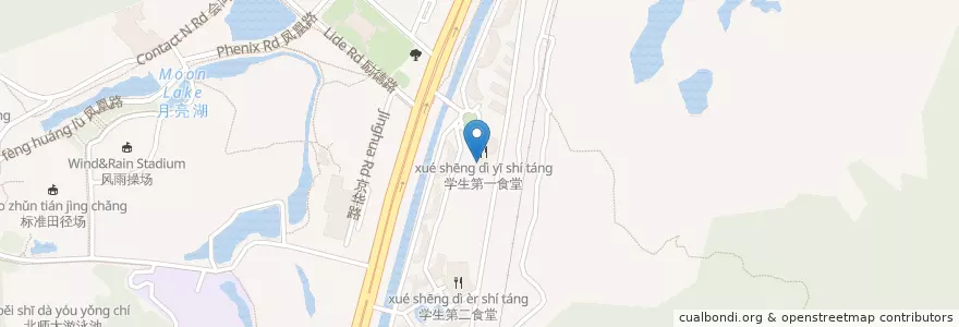 Mapa de ubicacion de 粤华苑茶餐厅 en الصين, غوانغدونغ, 珠海市, 香洲区.