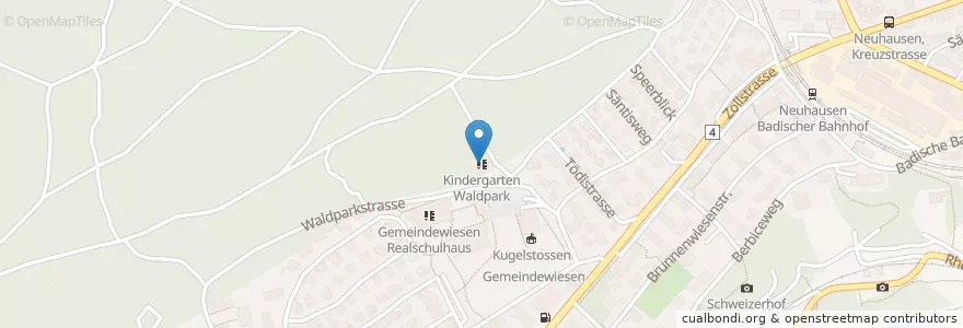 Mapa de ubicacion de Kindergarten Waldpark en Zwitserland, Schaffhausen, Neuhausen Am Rheinfall.