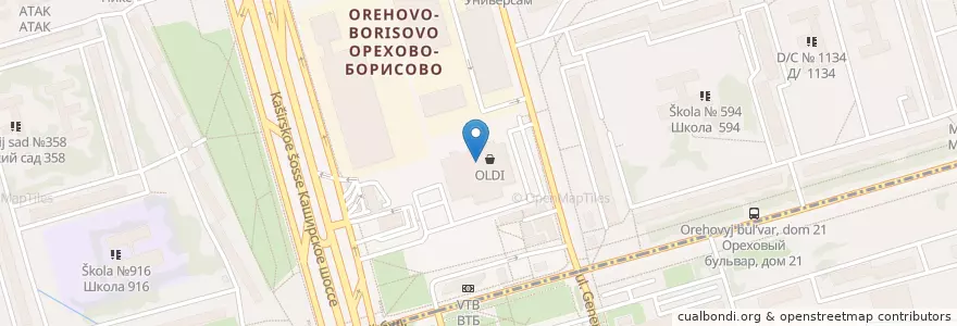 Mapa de ubicacion de KFC en Rusia, Distrito Federal Central, Москва, Южный Административный Округ.