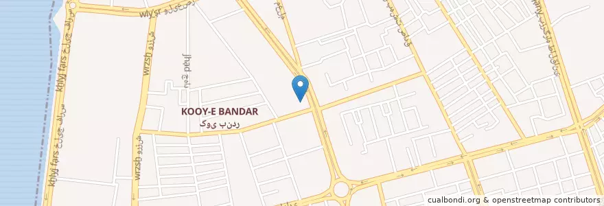 Mapa de ubicacion de سینما بهمن en Irão, استان بوشهر, شهرستان بوشهر, بخش مرکزی شهرستان بوشهر, دهستان حومه بوشهر, بوشهر.