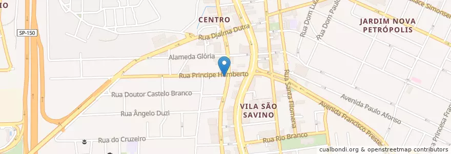 Mapa de ubicacion de Cantina do Zelão en Brasil, Região Sudeste, São Paulo, Região Geográfica Intermediária De São Paulo, Região Metropolitana De São Paulo, Região Imediata De São Paulo, São Bernardo Do Campo.