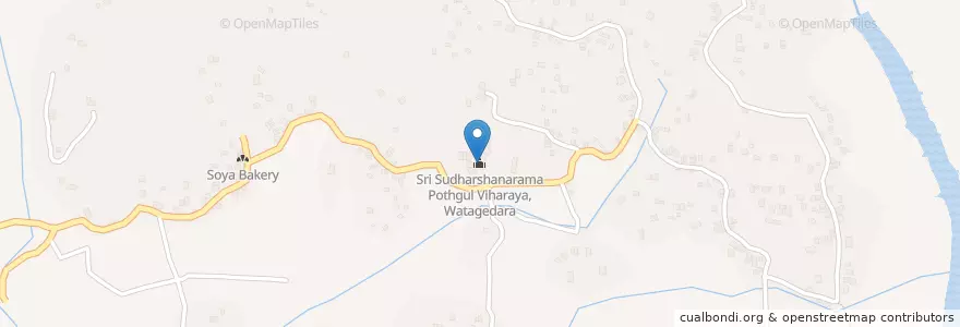Mapa de ubicacion de Sri Sudharshanarama Pothgul Viharaya, Watagedara en 斯里蘭卡, 南部省, මාතර දිස්ත්‍රික්කය.