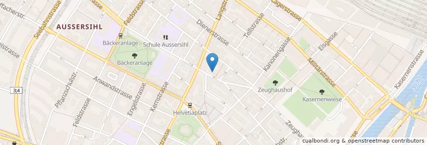 Mapa de ubicacion de Sonne en Suisse, Zurich, District De Zurich, Zurich.