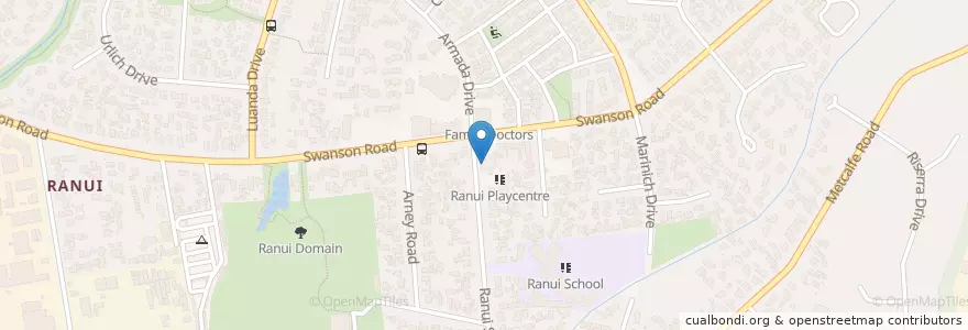 Mapa de ubicacion de Ranui Community Centre en New Zealand, Auckland, Henderson-Massey.