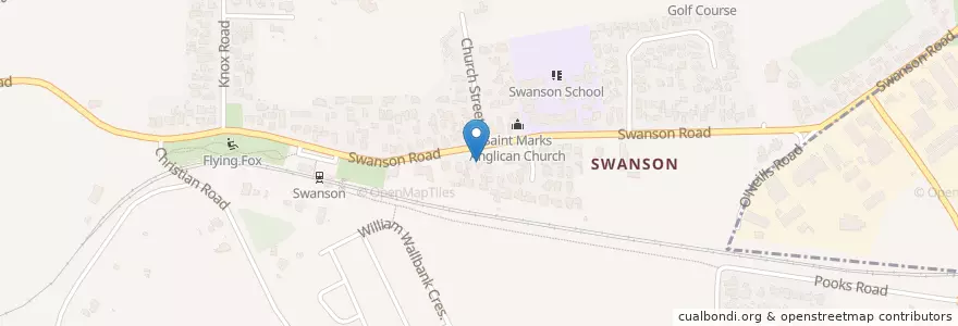 Mapa de ubicacion de Swanson Pharmacy en 뉴질랜드, Auckland, Waitākere Ranges.