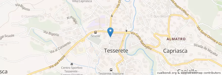 Mapa de ubicacion de 6950 Tesserete en İsviçre, Ticino, Distretto Di Lugano, Circolo Di Capriasca, Capriasca.