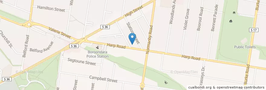 Mapa de ubicacion de Leo Baeck Centre for Progressive Judaism en Australia, Victoria, City Of Boroondara.