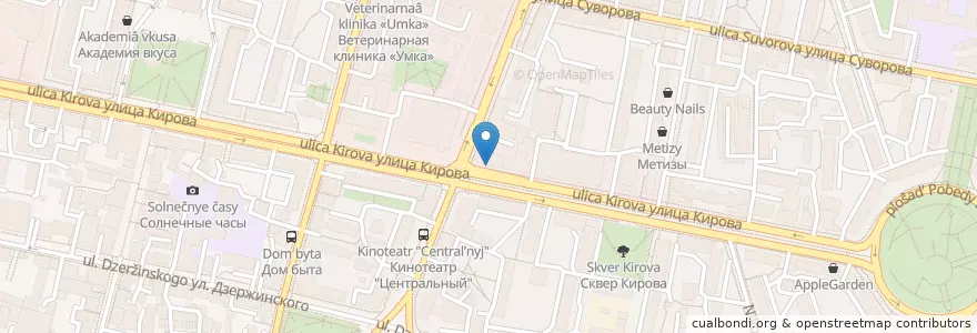 Mapa de ubicacion de Пивной ресторан «Августин» en Rusland, Centraal Federaal District, Oblast Kaloega, Городской Округ Калуга.