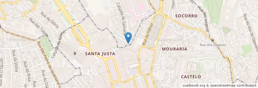 Mapa de ubicacion de Everest Montanha en 포르투갈, Área Metropolitana De Lisboa, Lisboa, Grande Lisboa, 리스본, Santa Maria Maior.