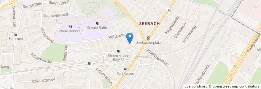 Mapa de ubicacion de Family Grill en 瑞士, 蘇黎世, Bezirk Zürich, Zürich.