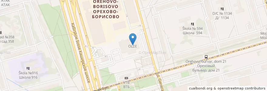 Mapa de ubicacion de ДжиИ Мани Банк en Russie, District Fédéral Central, Moscou, Южный Административный Округ.
