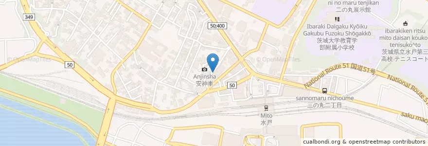 Mapa de ubicacion de OWLS en Japonya, 茨城県, 水戸市.