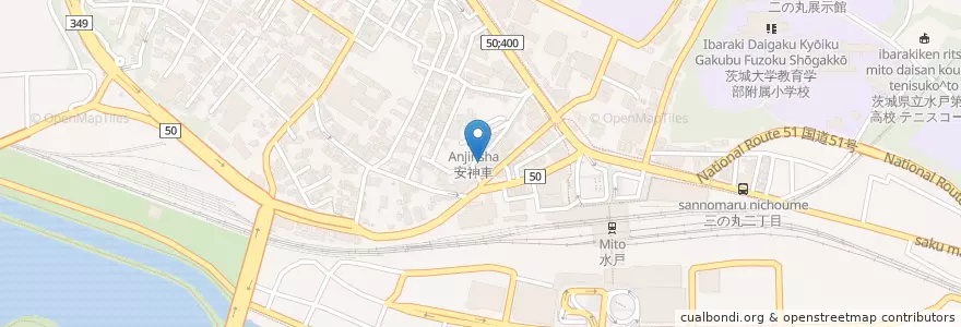 Mapa de ubicacion de 食彩酒房 さい菜 en ژاپن, 茨城県, 水戸市.