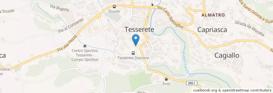 Mapa de ubicacion de Ristorante alla Stazione en Switzerland, Ticino, Distretto Di Lugano, Circolo Di Capriasca, Capriasca.