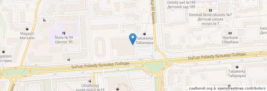 Mapa de ubicacion de Сбербанк en Россия, Центральный Федеральный Округ, Воронежская Область, Городской Округ Воронеж.