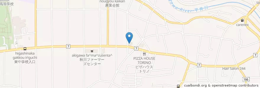 Mapa de ubicacion de 清水外科 en Japan, Tokio, あきる野市.