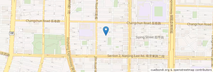 Mapa de ubicacion de 芩和日式拉麵 en تایوان, 新北市, تایپه, 中山區.