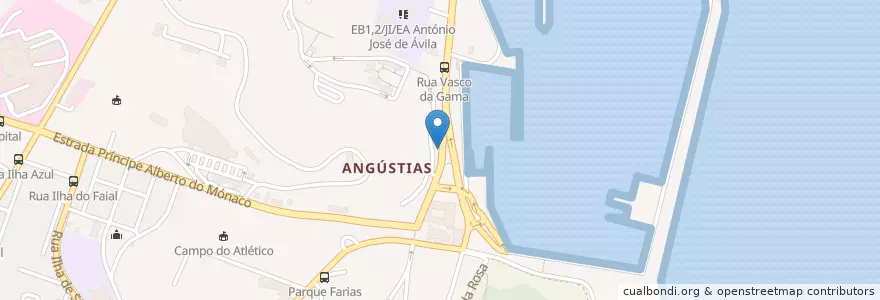 Mapa de ubicacion de Jin Li Lai en 葡萄牙, 亚速尔群岛, Faial, Horta, Horta (Angústias).