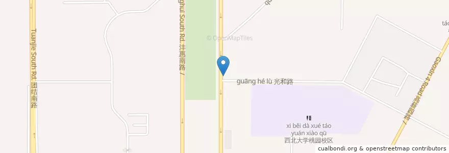 Mapa de ubicacion de China Construction Bank en 中国, 陝西省, 西安市, 雁塔区 (Yanta).