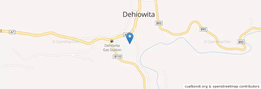 Mapa de ubicacion de Dehiowita Maha Vidyalaya en Sri Lanka, සබරගමුව පළාත, කෑගල්ල දිස්ත්‍රික්කය.
