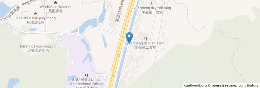 Mapa de ubicacion de 关东人家 en چین, گوانگ‌دونگ, 珠海市, 香洲区.