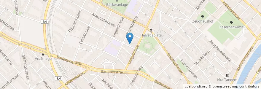 Mapa de ubicacion de Sportbar en سويسرا, زيورخ, Bezirk Zürich, Zürich.