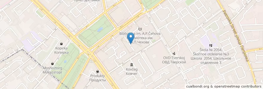 Mapa de ubicacion de Beermarket en Rusland, Centraal Federaal District, Moskou, Центральный Административный Округ, Тверской Район.
