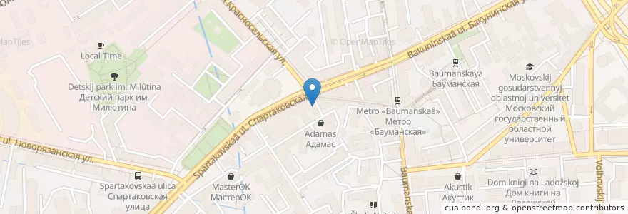 Mapa de ubicacion de Мясной ресторан en Russland, Föderationskreis Zentralrussland, Moskau, Zentraler Verwaltungsbezirk, Rajon Basmanny.