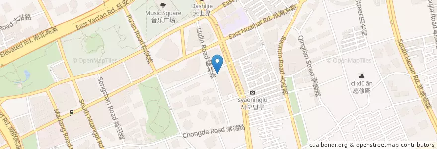 Mapa de ubicacion de Starbucks en چین, شانگهای, منطقه هوانگ‌پو، شانگهای.
