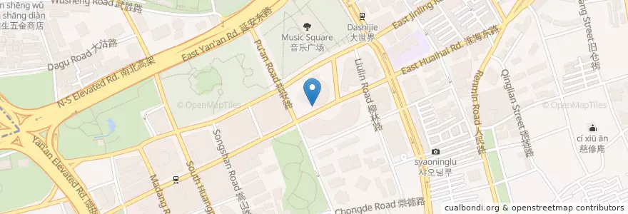 Mapa de ubicacion de McDonald's en چین, شانگهای, منطقه هوانگ‌پو، شانگهای.