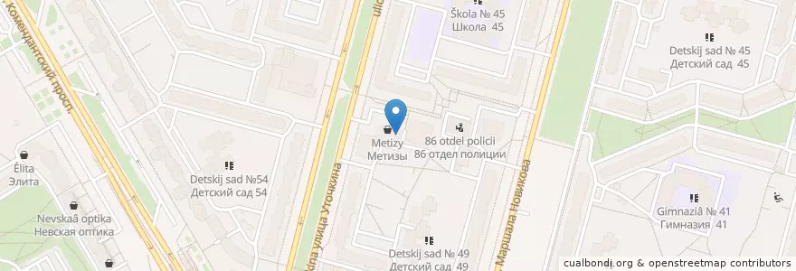 Mapa de ubicacion de Прайд en Russia, Northwestern Federal District, Leningrad Oblast, Saint Petersburg, Приморский Район, Округ Озеро Долгое.