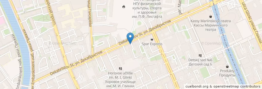 Mapa de ubicacion de Детский сад №60 en Russland, Föderationskreis Nordwest, Oblast Leningrad, Sankt Petersburg, Адмиралтейский Район, Округ Коломна.