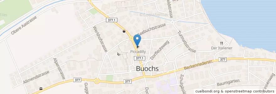 Mapa de ubicacion de Piccadilly en Schweiz, Nidwalden, Buochs.