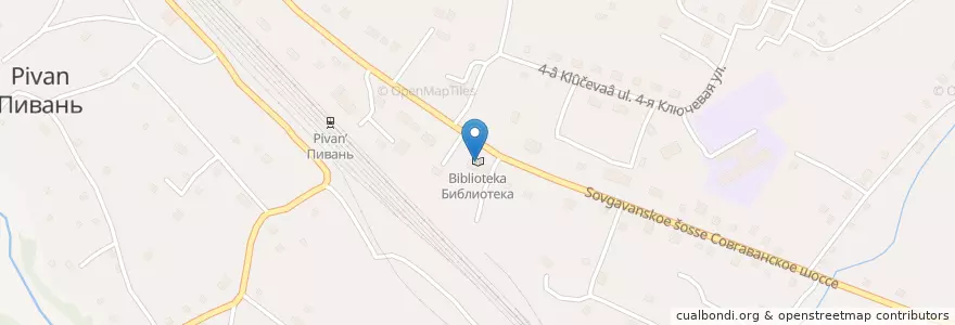 Mapa de ubicacion de Библиотека en Russie, District Fédéral Extrême-Oriental, Kraï De Khabarovsk, Комсомольский Район, Сельское Поселение Село Пивань.